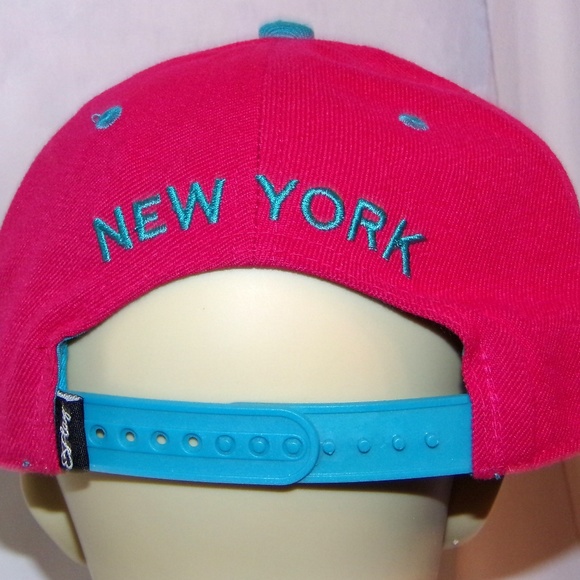 New York Hat 3D Like Heavy Embroidery Pink Hat Embroidered Hat - Picture 4 of 6